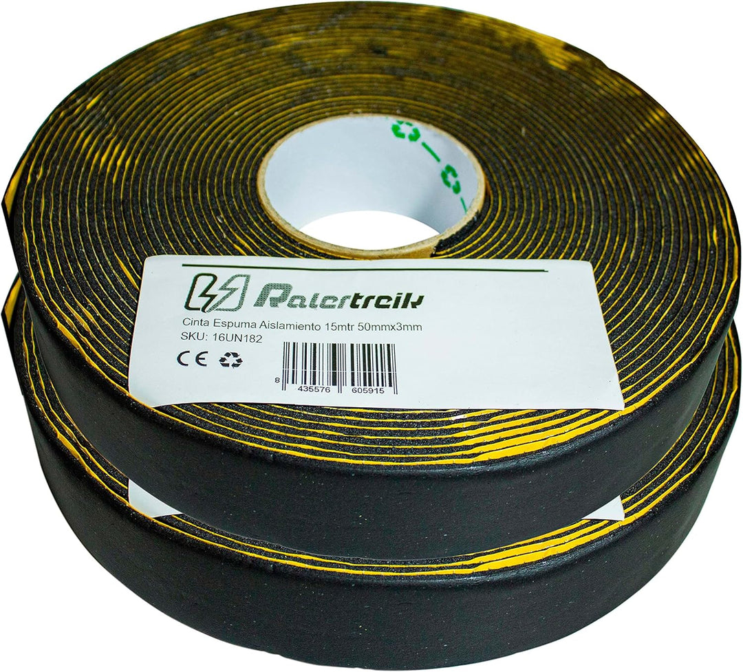 Armatech Klebeband, 15 m, 50 x 30 mm, Gummi, selbstklebend, für Wärmeisolierung, Klimaanlagenleitung