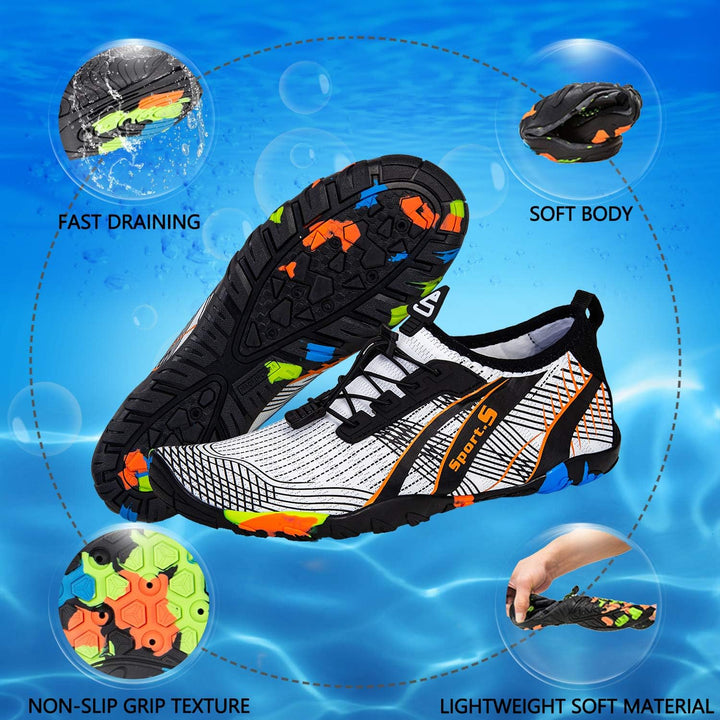 WateLves Strandschuhe Damen Herren Wasserschuhe Badeschuhe Unisex Atmungsaktiv Leicht Barfussschuhe