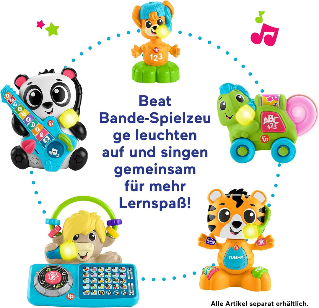Fisher-Price Lernspielzeug für Babys und Kleinkinder, Beat Bande Zahlen & Zauber Panda Liz mit inter