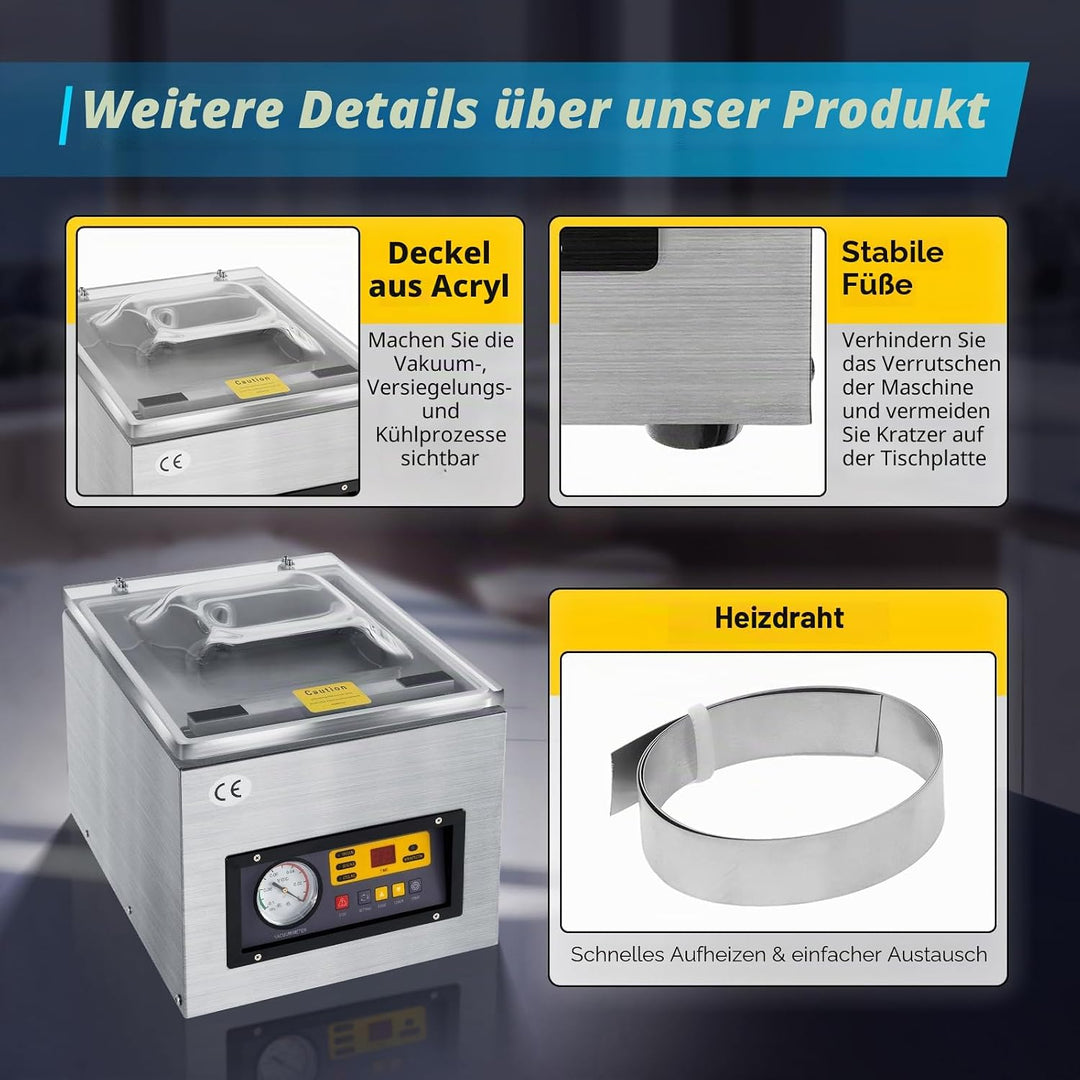 Kammervakuumierer,Vakuumverpackungsmaschine, Tisch-Vakuumverpackungsmaschine,kammer vakuumiergerät,g