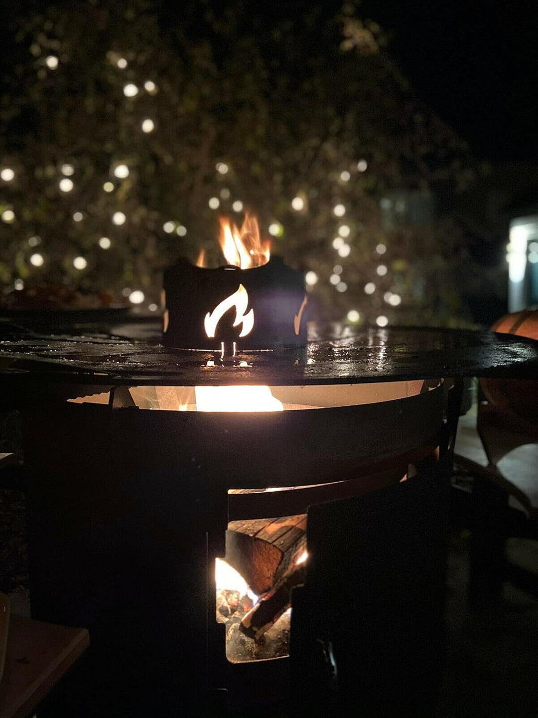 Wok Aufsatz für Feuerplatte Wok Krone Dutch Oven Grilleinsatz Grill #05