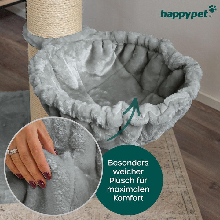 HAPPYPET Universal XXL Liegemulde für Kratzbaum Ø 45 cm - Schlafmulde für grosse Katzen, Maine Coon,