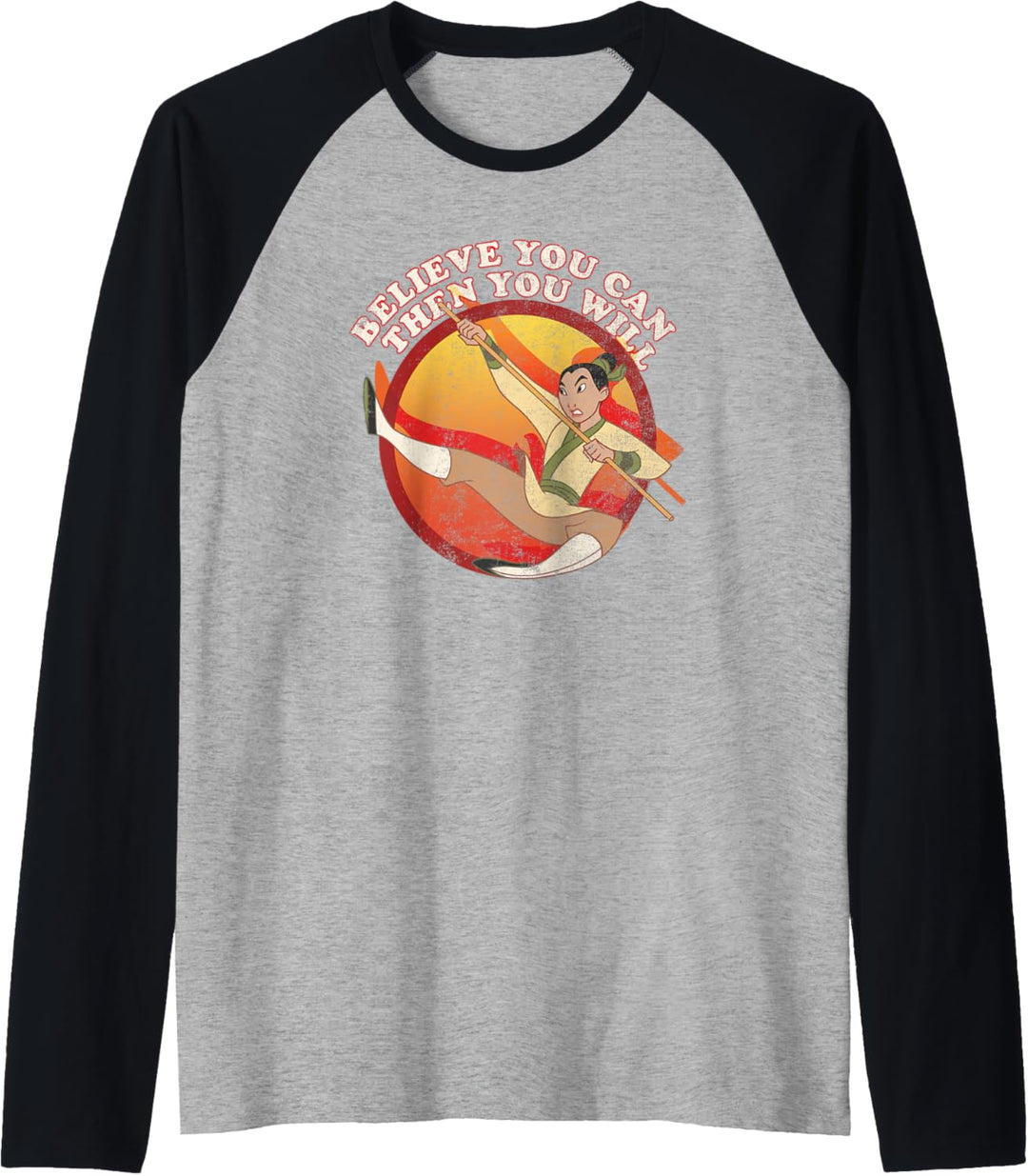 Disney Mulan Believe You Can Vintage Raglan