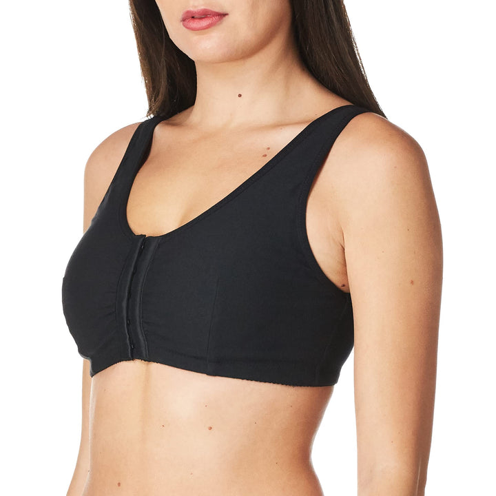 Amoena Damen Frances Front-Closure Leisure Bra BH B Schwarz
