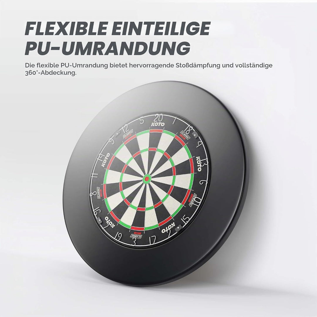 KOTO - King Classic Edition Schwarz Incl. Surround &amp; Accessory Kit Steeltip 90 Stücks, 2 Sets Dartpf