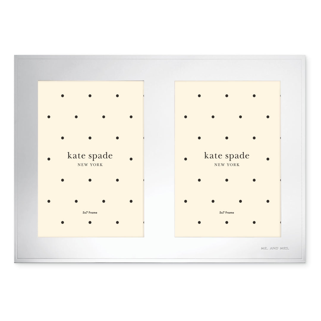 Kate Spade New York KS Darling Point Rahmen, One Size, silber Double Invitation Frame, Double Invita