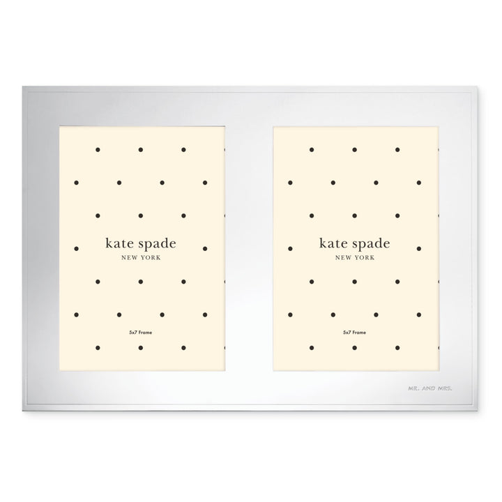 Kate Spade New York KS Darling Point Rahmen, One Size, silber Double Invitation Frame, Double Invita