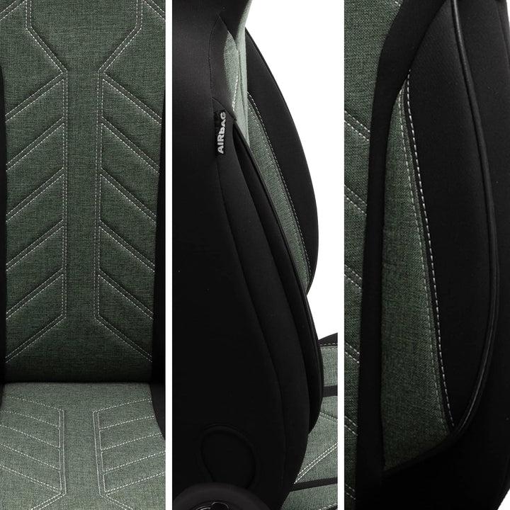 BREMER SITZBEZÜGE Mass Sitzbezüge Schonbezüge für Subaru Forester SH PLKT213 PLKT213 - Schwarz/Olivg