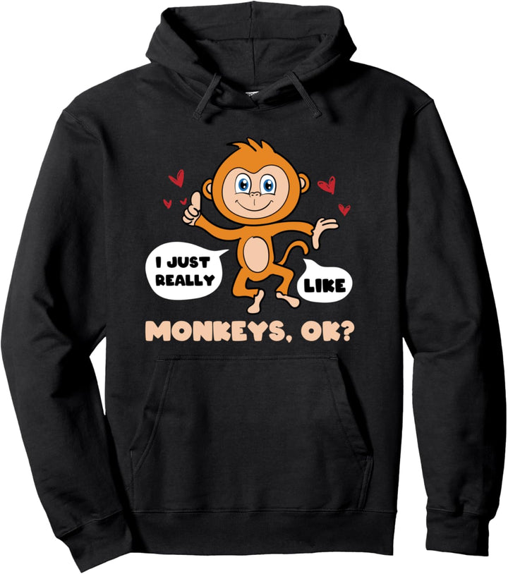 Affen Niedlich Affe Wildlife Natur Tier Pullover Hoodie
