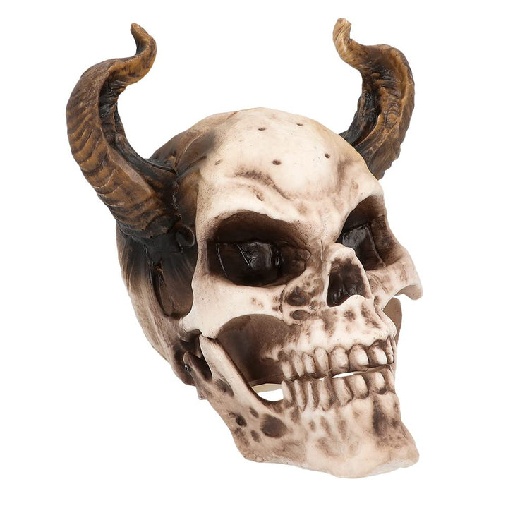 Boland 73082 - Totenkopf Teufel Deko, 20 cm, Dekofigur, Schädel mit Hörnern, Dekoration, Halloween D