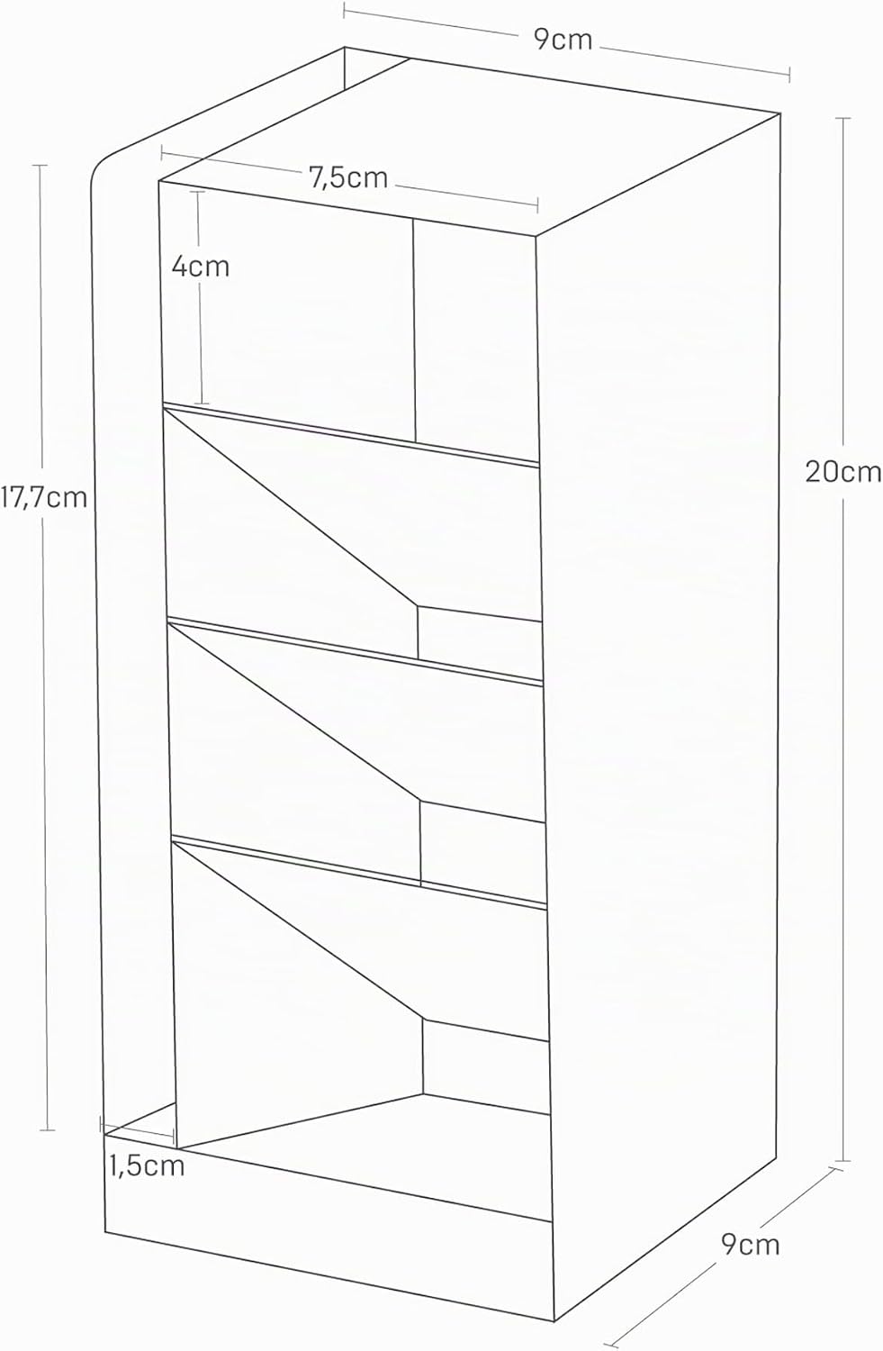 Pen stand - Tower - black Schwarz, Schwarz