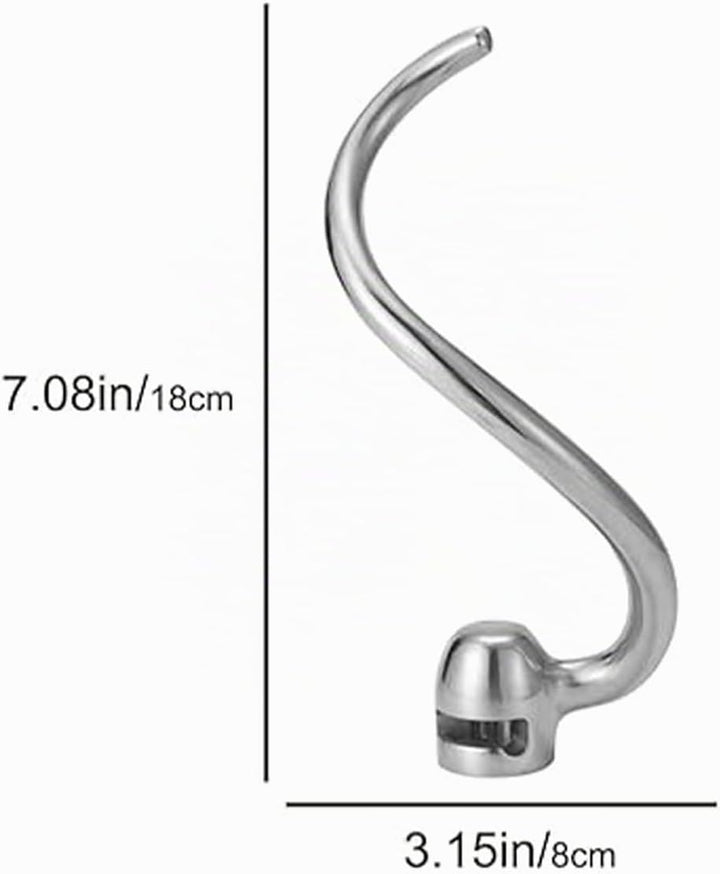 Namvo Spiral-Knethaken aus Edelstahl als Ersatz Quart Bowl-Lift Standmixer, langlebiger Brotknetaufs