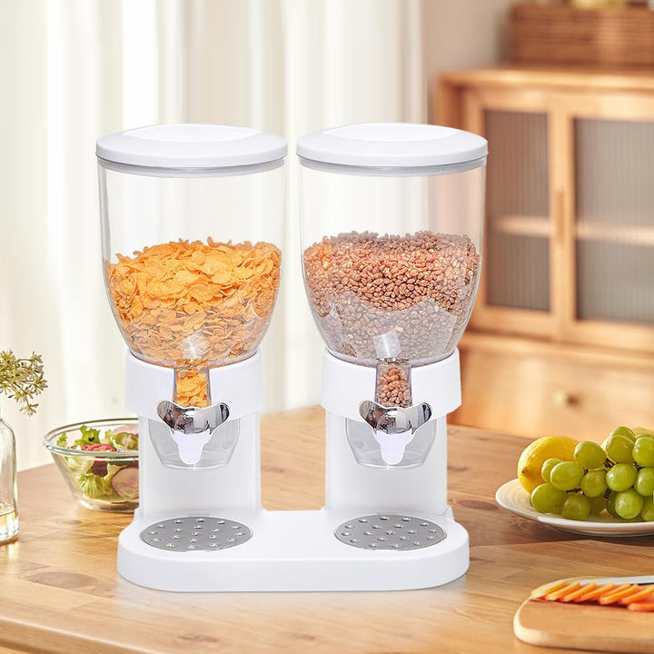 Müslispender doppelt, mit Portionierer, Cornflakes & Süssigkeiten, Cerealienspender, Cornflakes Spen