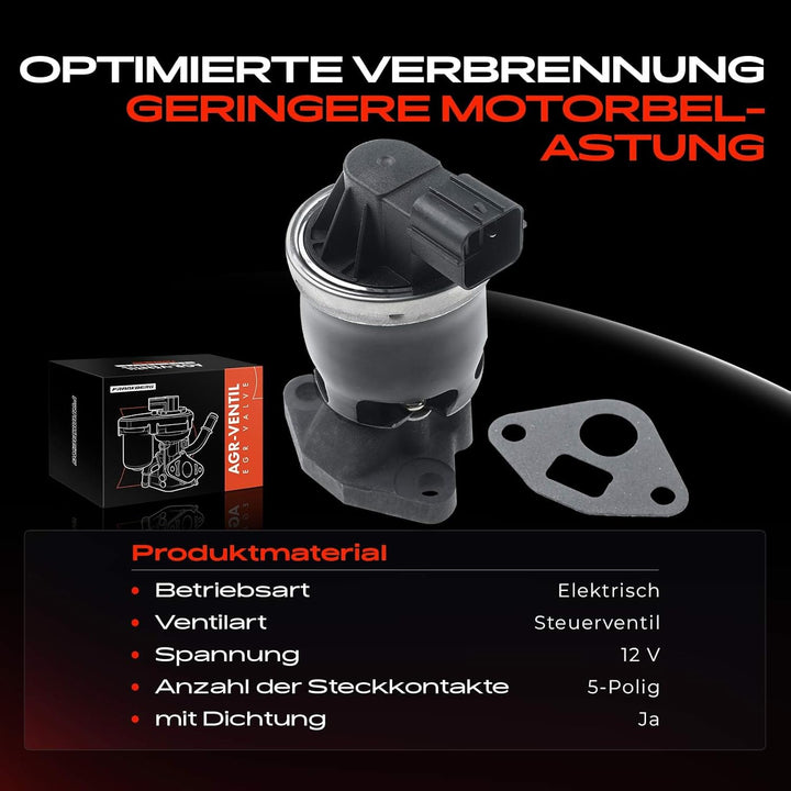 Frankberg AGR-Ventil 5-Polig für Civic VIII FK FA Jazz II GD GE2 GE3 1.2L-1.5L Benzin 2002-2011 1801