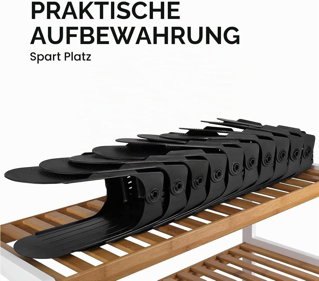 YUENFONG Einstellbare Schuhregale 10 Stück Verstellbarer Schuhhalter, 3 höhenverstellbar rutschfest