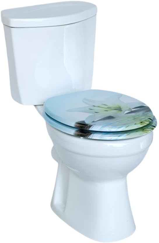 MDF-Toilettensitz mit Soft-Close-Mechanismus, O-förmiger Toilettensitz mit verstellbaren Scharnieren