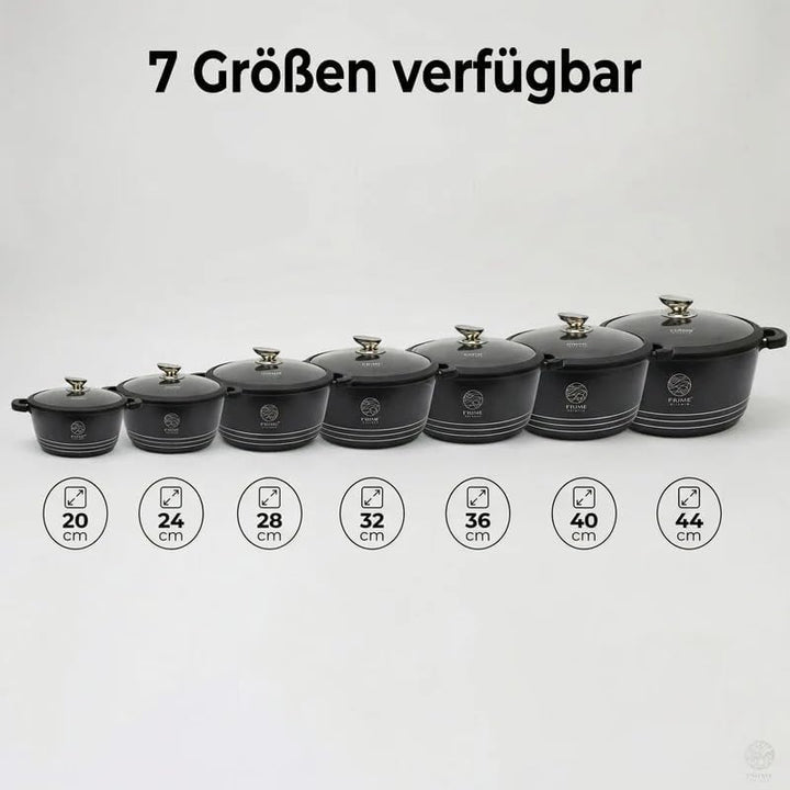 Keramik-Kochtopf mit Glasdeckel, induktionsgeeigneter Antihaft-Kochtopf, kratzfeste Keramikbeschicht