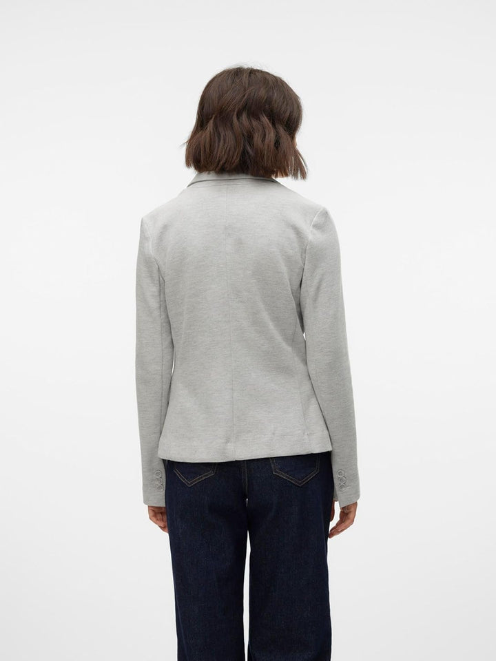 VERO MODA Female Einreihiger Blazer VMJULIA Blazer 34 Light Grey Melange, 34 Light Grey Melange