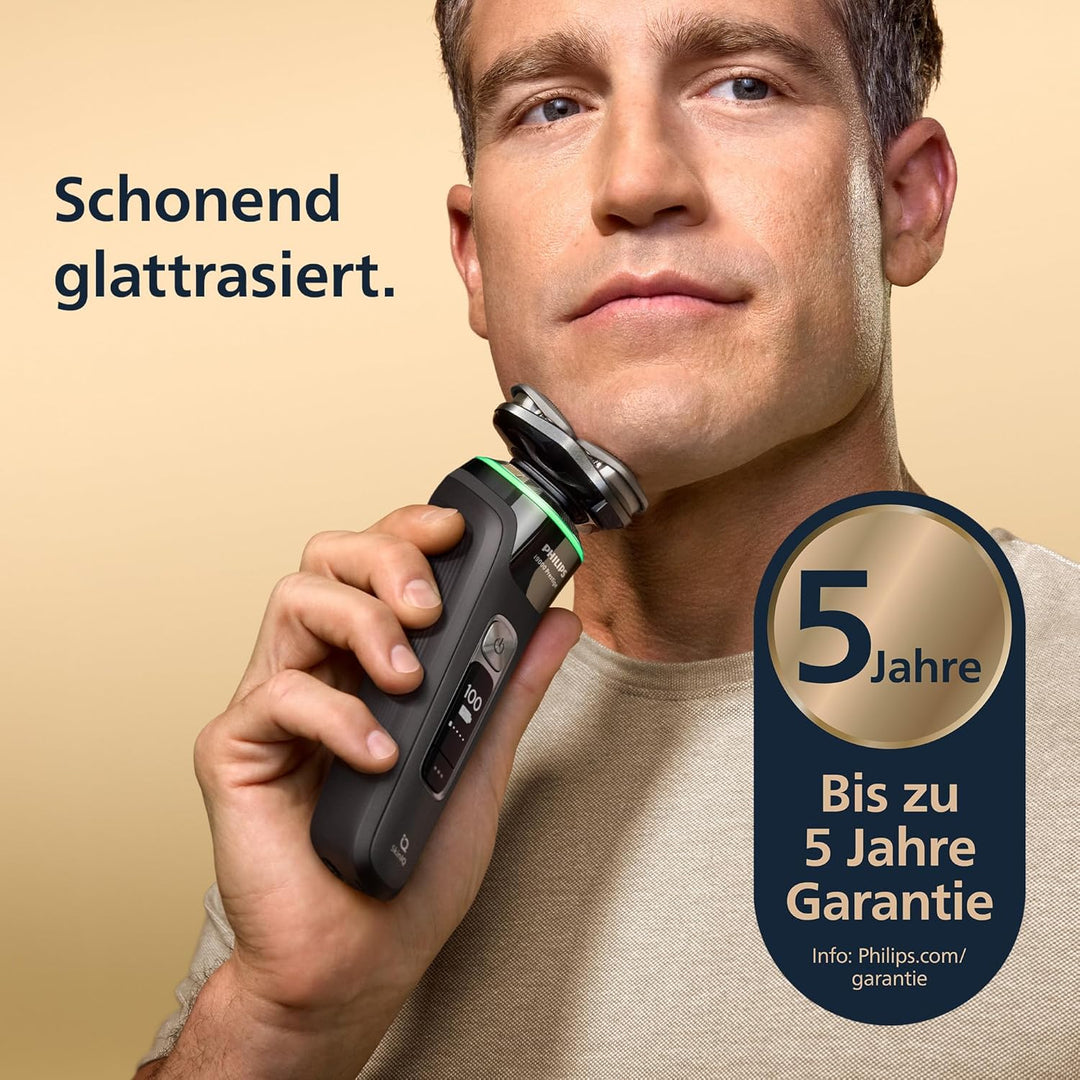 Philips Rasierer i9000 Prestige, Nass- und Trockenrasierer für Herren mit integriertem Trimmer, schw