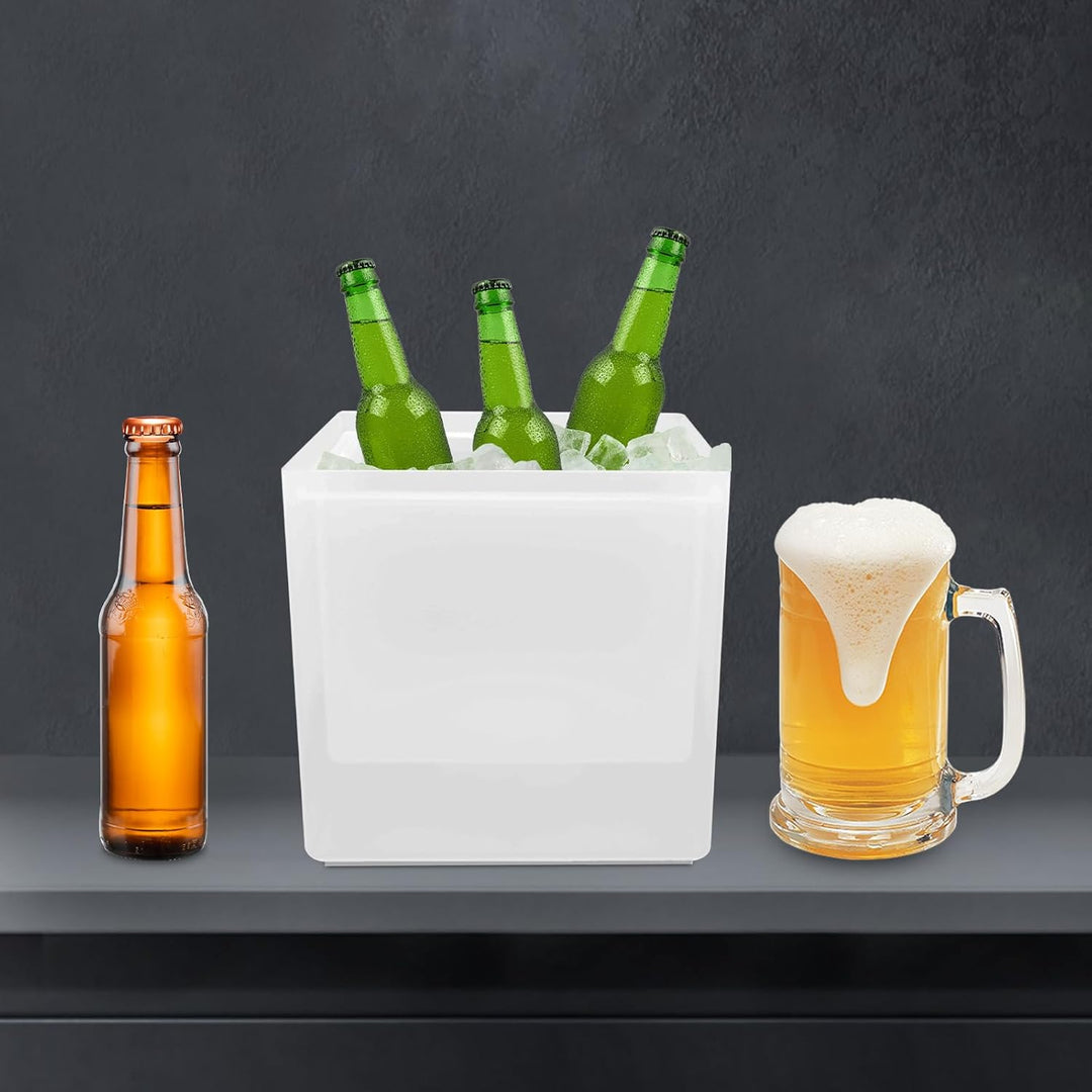 LED Eiskübel 3,5L Ice Bucket mit Farbwechsel - Wein & Sektkühler, Eiswürfeleimer, Getränkebehälter,
