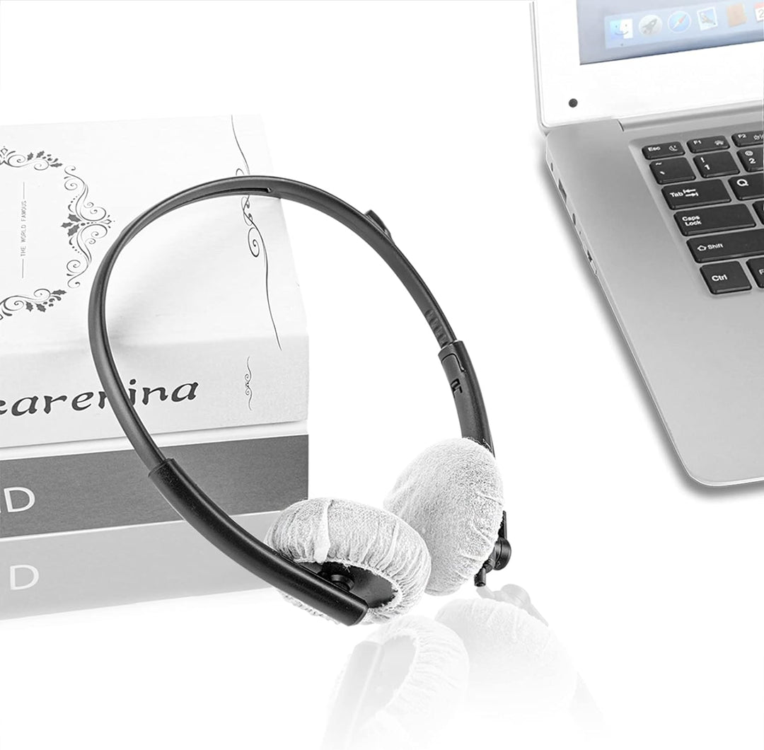 Geekria Dehnbare Headset-Kopfhörer-Abdeckungen für Telefon-Headset, Computer-Headset, Call-Center-He