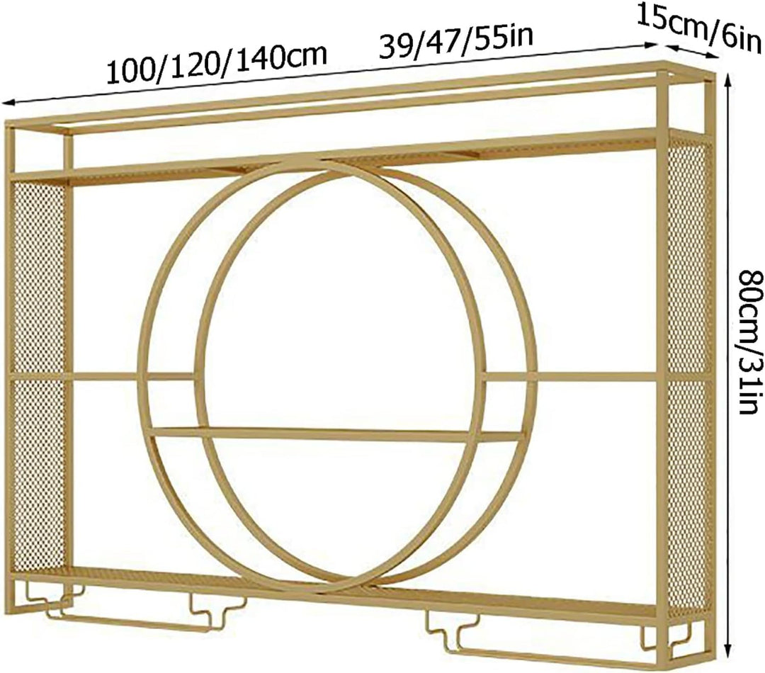 Rmeet Moderne Metall Wand montiert Wein Display Rack, 3-Schicht-Eisen-Rack, Weinregal, Wand-montiert