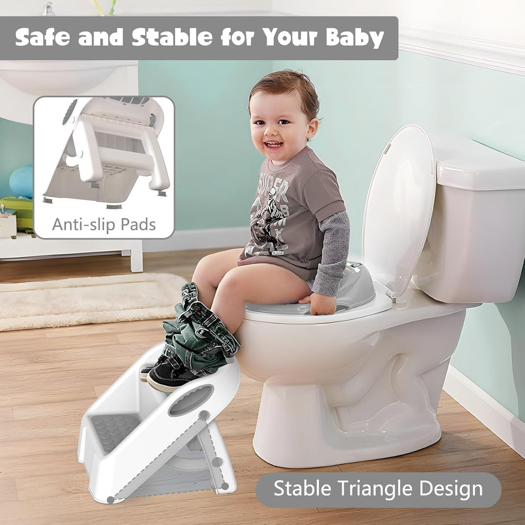 Tritthocker Kinder, Kinderhocker 2 Stufen, Trittschemel für Baby, Robuster Hocker Zweistufiger Tritt