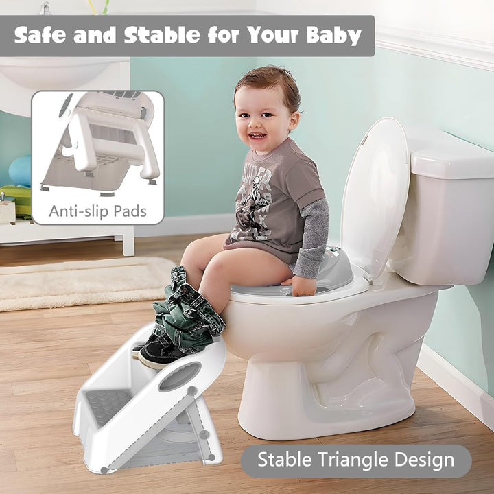 Tritthocker Kinder, Kinderhocker 2 Stufen, Trittschemel für Baby, Robuster Hocker Zweistufiger Tritt