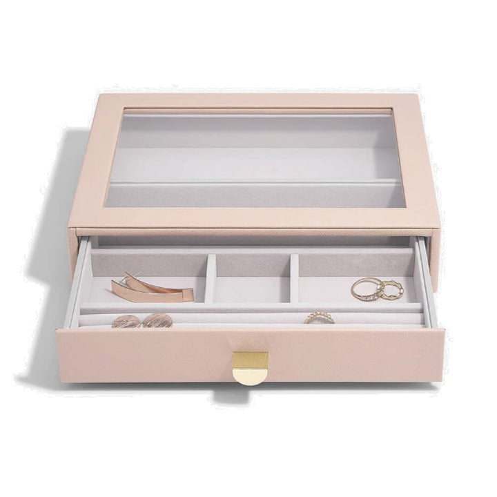 Stackers Blush Classic Jewellery Box Display Drawer Blush Pink, Blush Pink