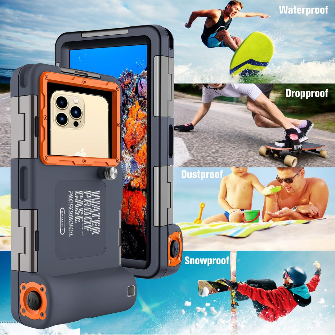 ZLIME wasserdichte Handyhülle 7.0 Zoll Unterwasser Wasserfeste Handy Wasserschutzhülle Handytasche,