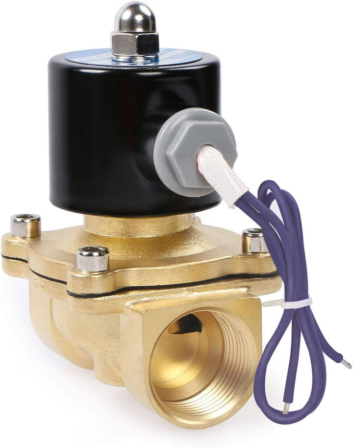 U.S. Solid 1" G 12 V DC Messing Magnetventil Direktgesteuert für Wasser Luft Gas Öl NC Brass Solenoi