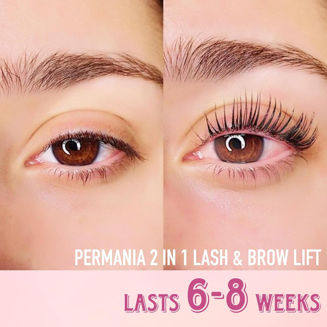 PERMANIA Wimpernlifting Set, Sanfte Formulierung Lash Lifting Set, DIY Wimpern Lifting und Augenbrau