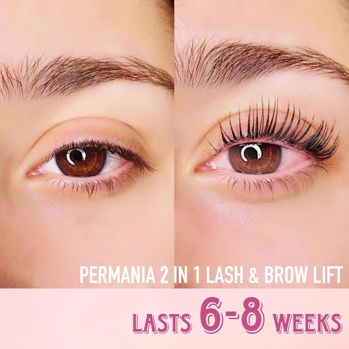 PERMANIA Wimpernlifting Set, Sanfte Formulierung Lash Lifting Set, DIY Wimpern Lifting und Augenbrau
