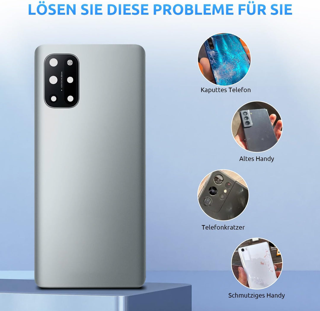 Eonpam Akkudeckel für OnePlus 8T Rückseite Glas Original Backcover Back Glas Ersatz Reparatur Set mi