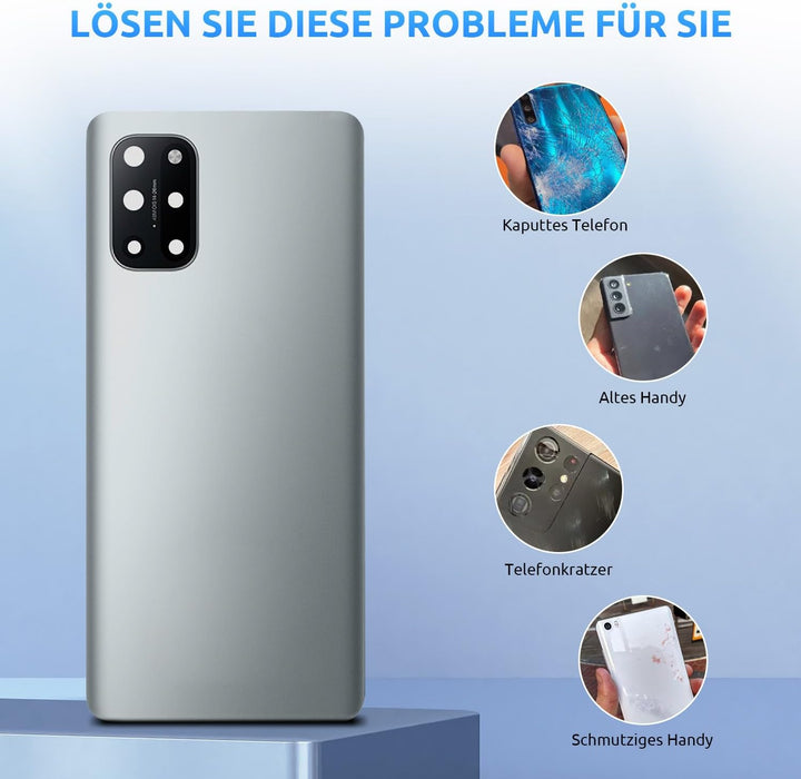 Eonpam Akkudeckel für OnePlus 8T Rückseite Glas Original Backcover Back Glas Ersatz Reparatur Set mi