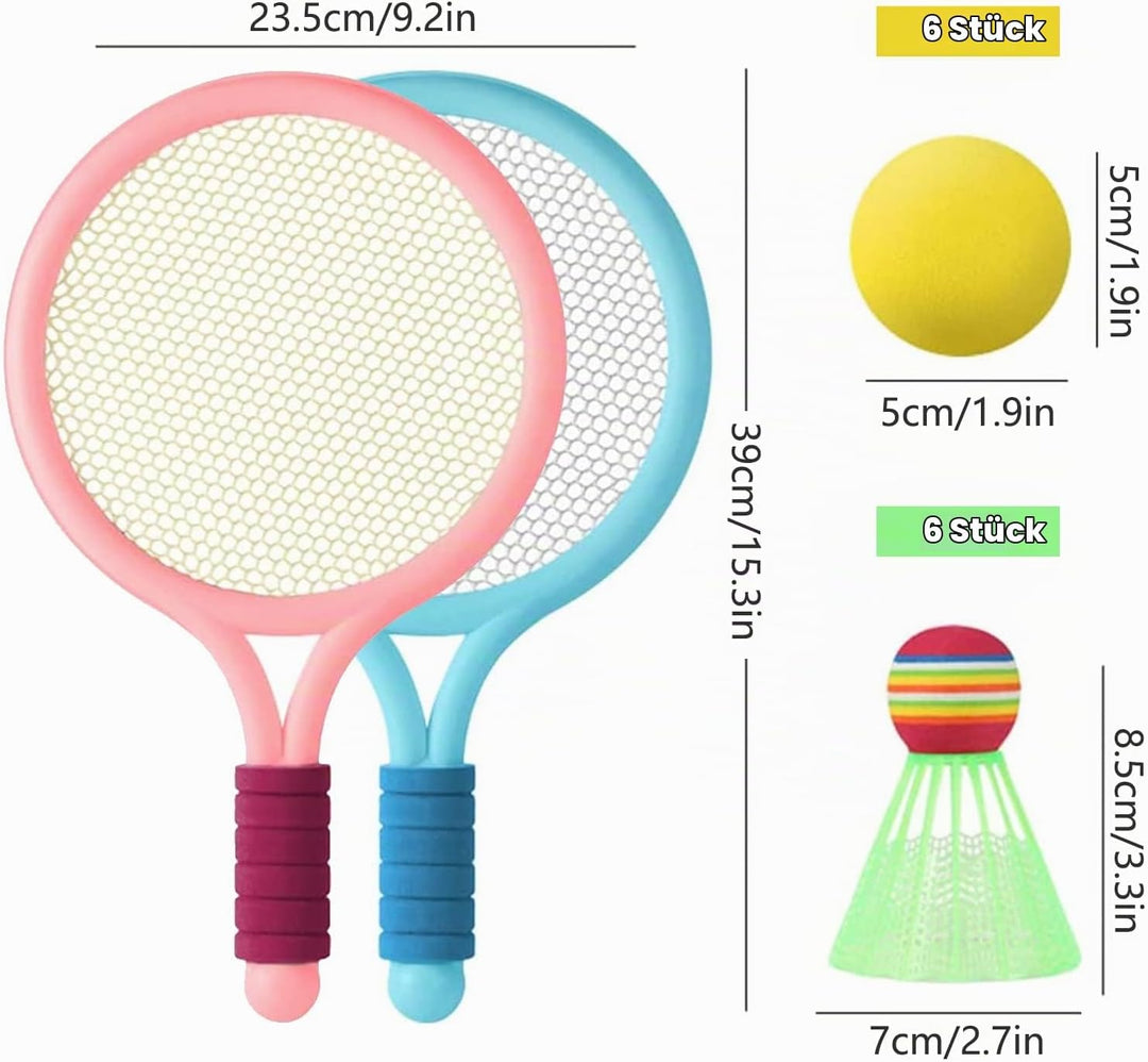 Kinder Federballset,Kinder Tennisschläger,Badminton Racket Spielzeug,Leichte Badminton-Set,Tennissch