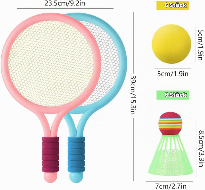 Kinder Federballset,Kinder Tennisschläger,Badminton Racket Spielzeug,Leichte Badminton-Set,Tennissch