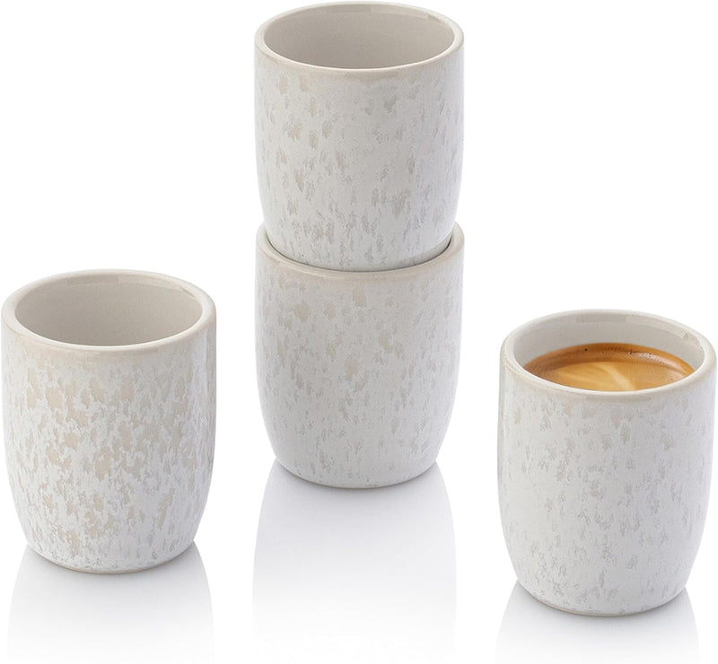 Sänger | Espresso Tassen Set Korfu 4 tlg, Espresso- & Mokkatassen 4 Personen, Espressotassen Steingu