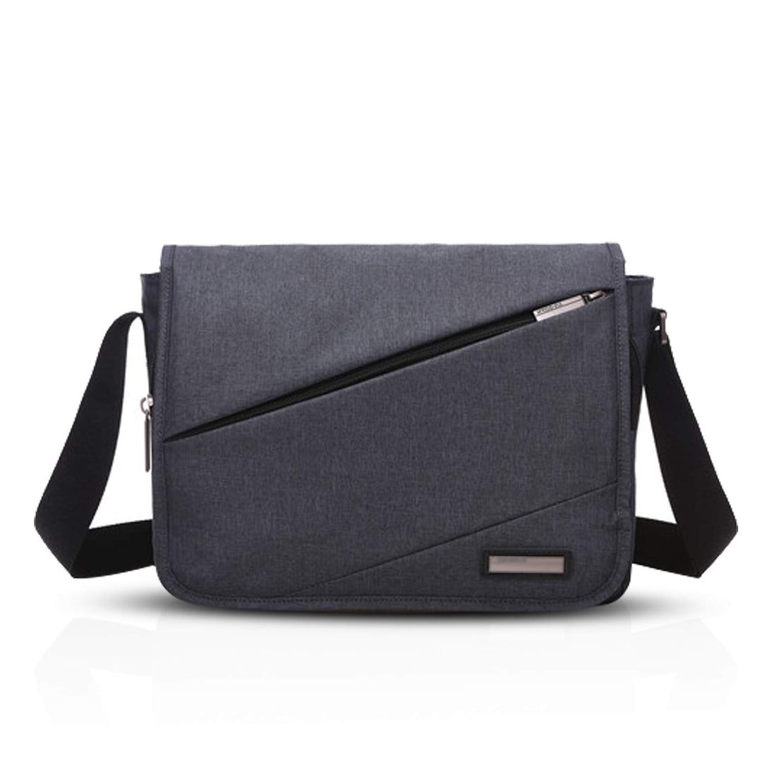 FANDARE Messenger Bag Umhängetasche Schultertasche Tasche Kuriertasche Polyester Schwarz, Schwarz