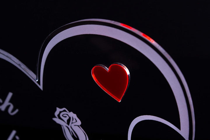 Acryl Schild in Doppelherz Form Liebe Mama, Perfekt zu Muttertag oder Weihnachten, mit Lasergravur,
