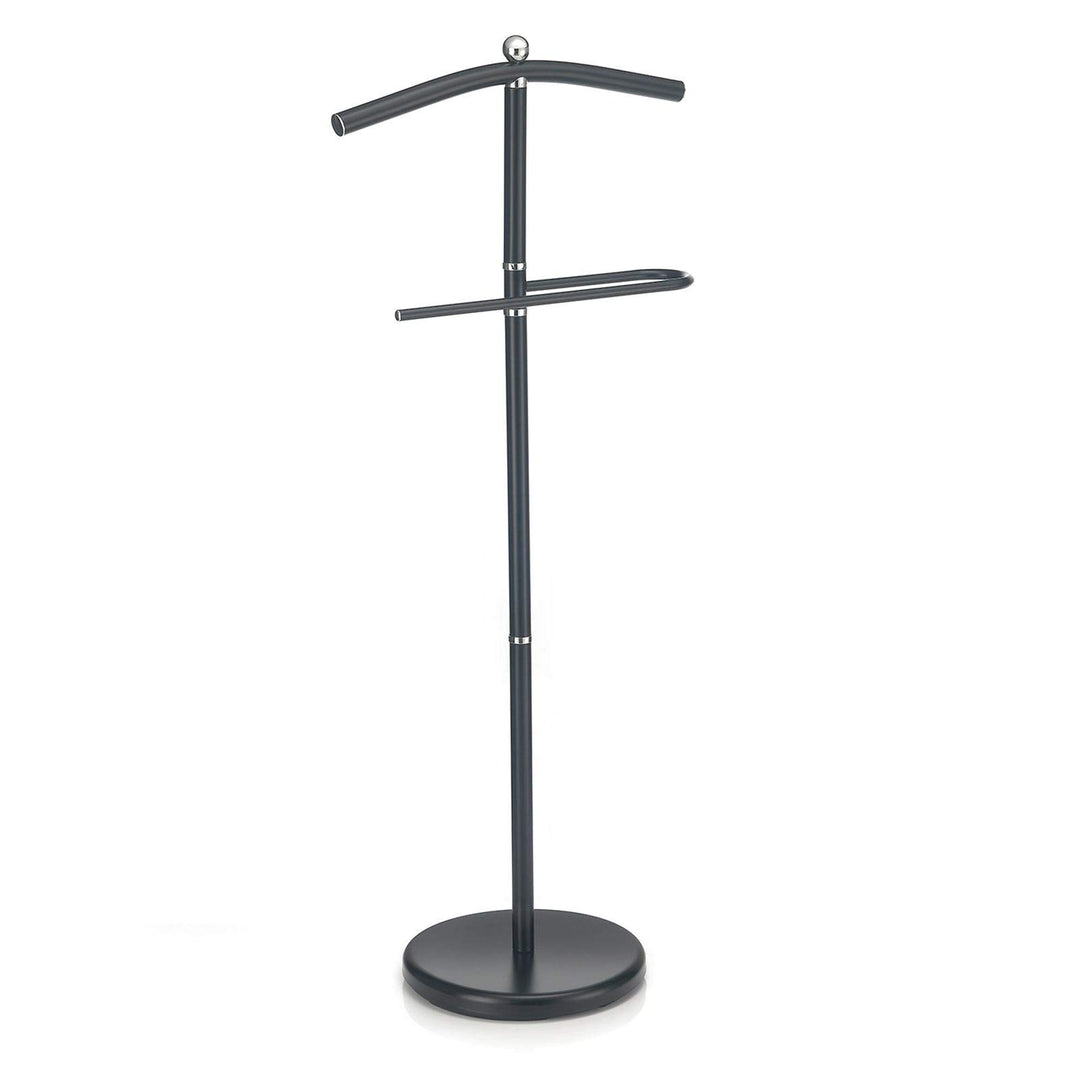 CARO-Möbel Herrendiener JÖRG Kleiderständer Kleiderstange Stummer Diener in schwarz mit Hosenbügel,