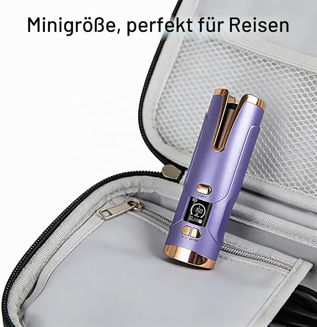 Automatischer Lockenstab, kabellos, elektrisch, 20 mm, für kurzes/langes/feines Haar, mit grossem 65