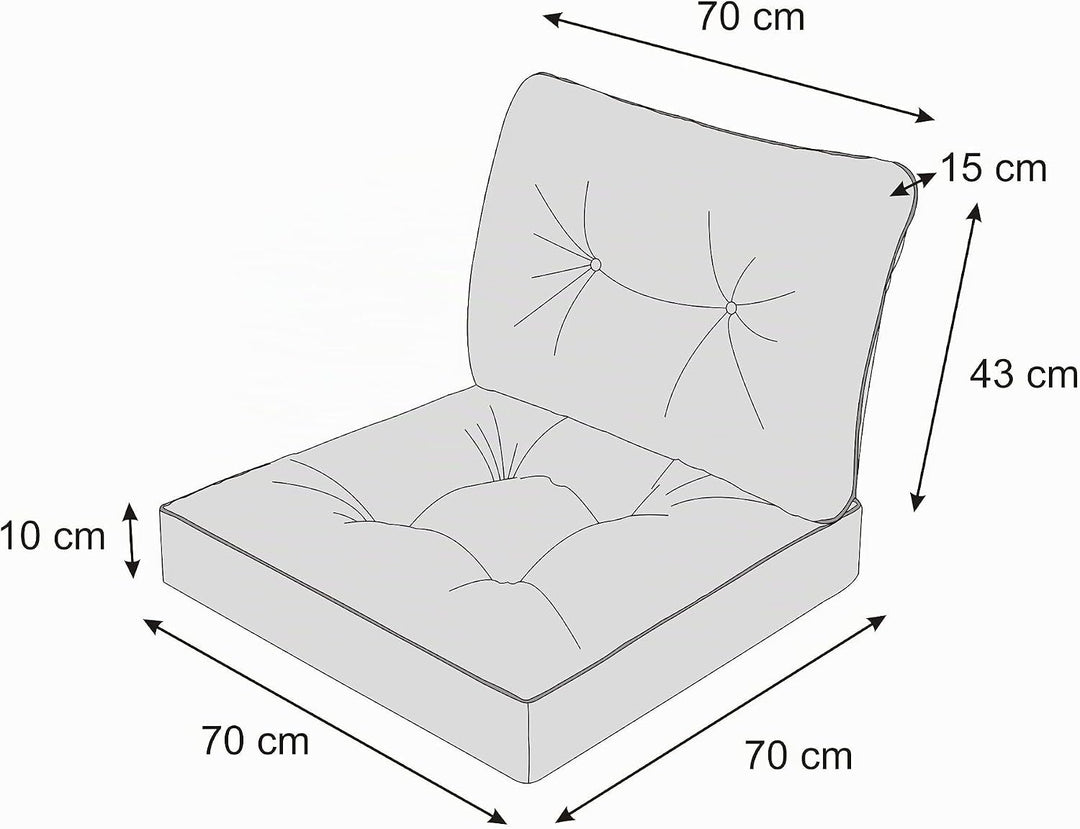 Bjird Gartenkissen Sitzauflage auf Gartenmöbel, Rattan, Gartenpolster Polsterauflagen auf Rataanmöbe