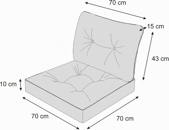 Bjird Gartenkissen Sitzauflage auf Gartenmöbel, Rattan, Gartenpolster Polsterauflagen auf Rataanmöbe
