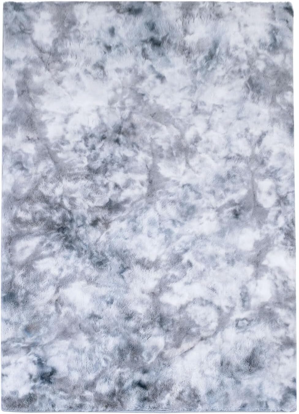 carpet city Teppich Hochflor Wohnzimmer - Einfarbig Grau-Silber 200x290 cm Rechteckig - Weicher Wohn