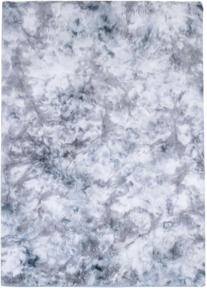 carpet city Teppich Hochflor Wohnzimmer - Einfarbig Grau-Silber 120x170 cm Rechteckig - Weicher Wohn
