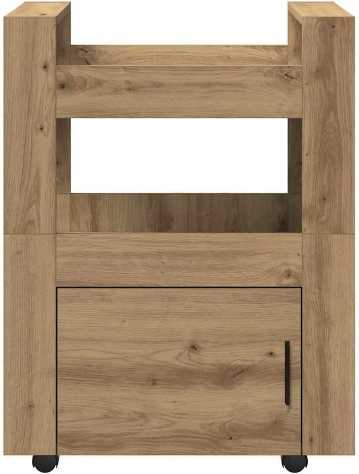 vidaXL Küchentrolley Artisan-Eiche 60 x 45 x 80 cm Holzwerkstoff, Moderner Küchenwagen, rechteckiger