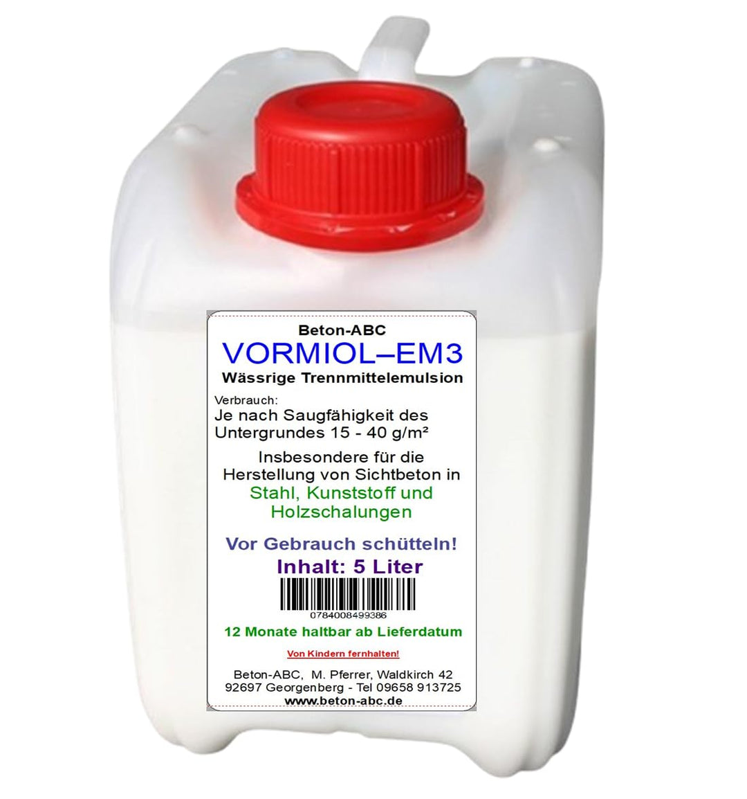 5 L Trennmittel - EM3 - für Formen, Schalungen - Giessformen (6,60€/L)