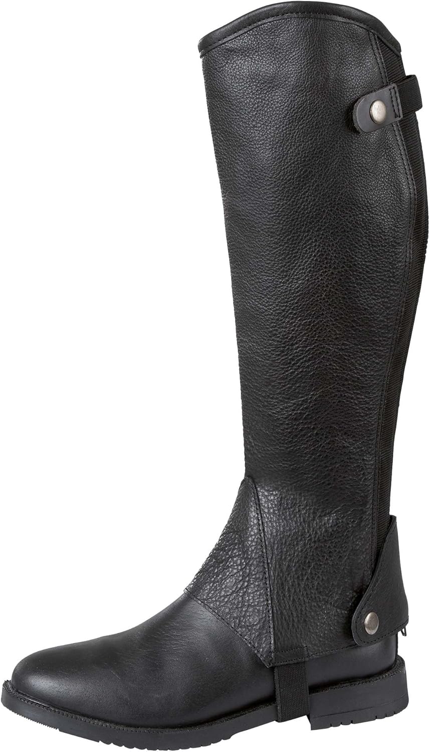 Covalliero Minichaps Elasto Leder Elastikeinsatz M Schwarz, M Schwarz