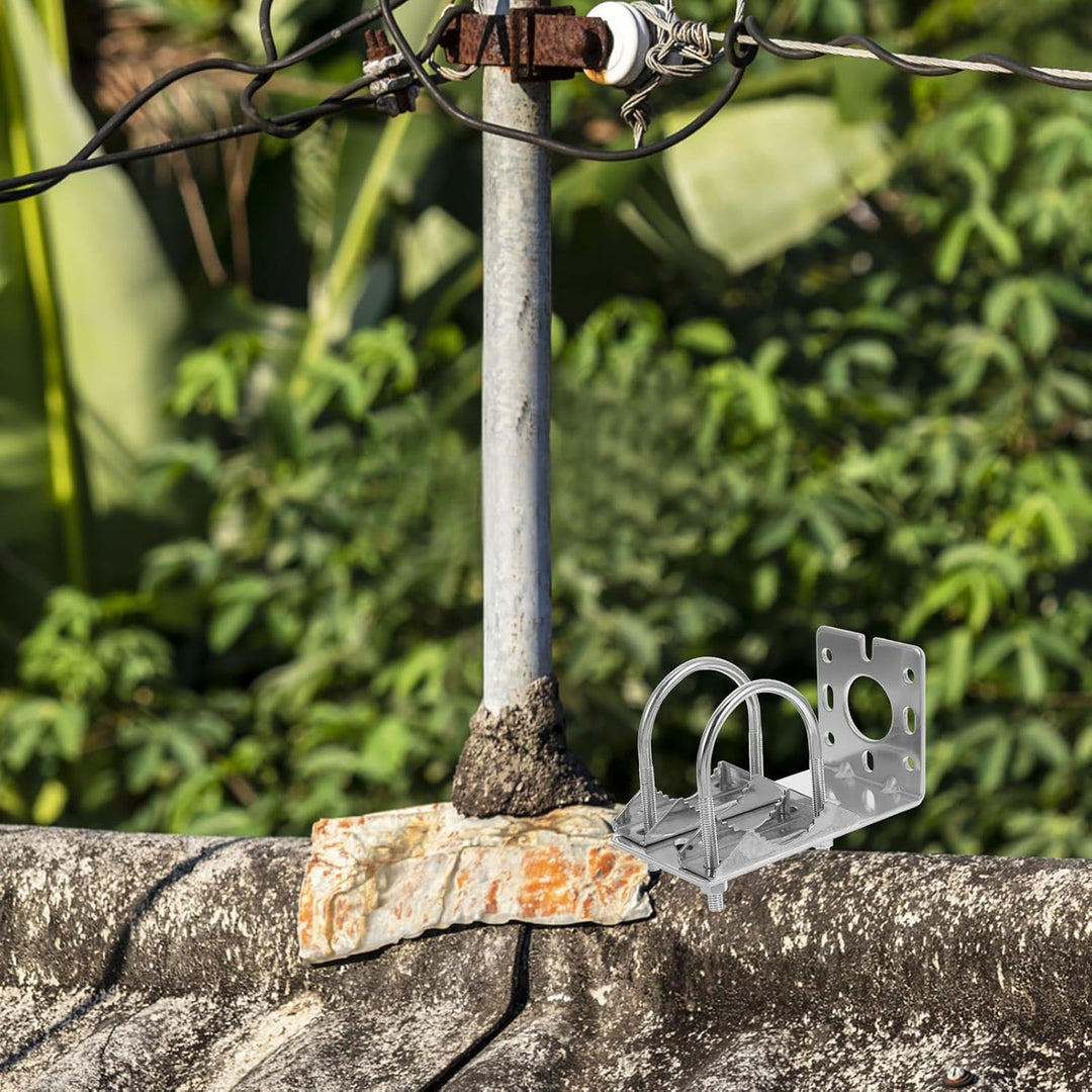 ARTIBETTER Aluminiumlegierung Antennenhalterung Outdoor Wetterfeste Masthalterung mit U bügel Klemme
